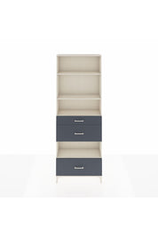 Arges Dolap 4 Raflı 3 Çekmeceli 88x30x243 Aytaşı-Antrasit