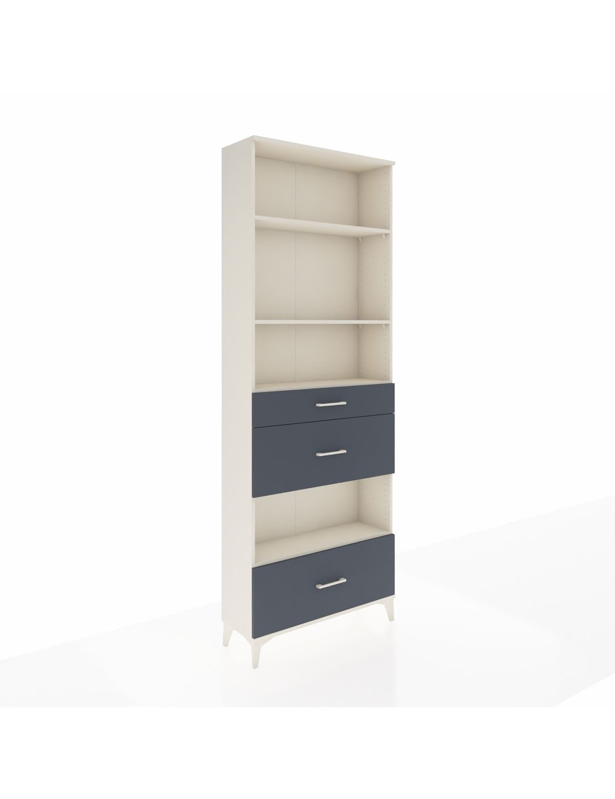 Arges Dolap 4 Raflı 3 Çekmeceli 88x30x243 Aytaşı-Antrasit