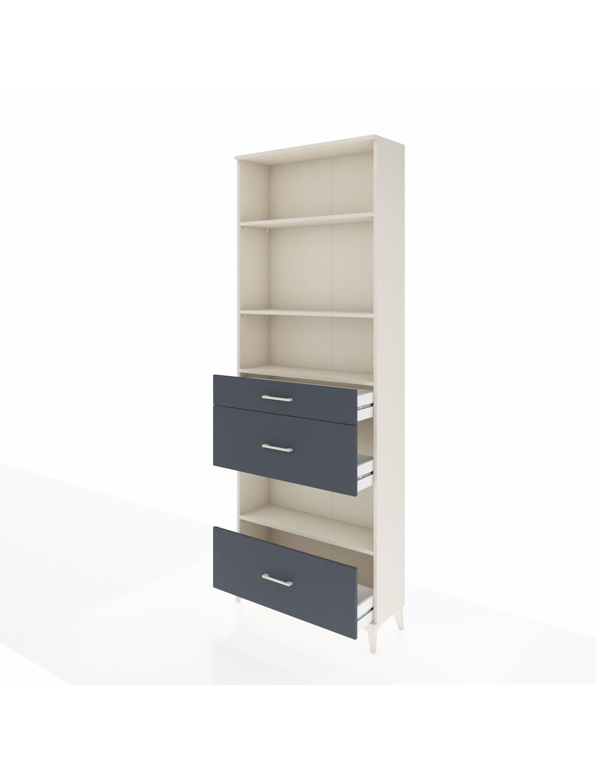 Arges Dolap 4 Raflı 3 Çekmeceli 88x30x243 - S33M152V2A