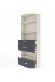 Arges Dolap 4 Raflı 3 Çekmeceli 88x30x243 Aytaşı-Antrasit