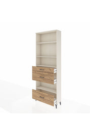 Arges Dolap 4 Raflı 3 Çekmeceli 88x30x243 Aytaşı-Çam