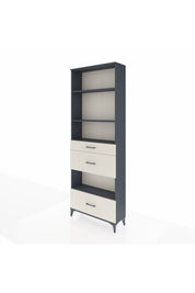 Arges Dolap 4 Raflı 3 Çekmeceli 88x30x243 Antrasit-Aytaşı