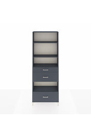 Arges Dolap 4 Raflı 3 Çekmeceli 88x30x243 Antrasit-Antrasit