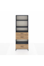 Arges Dolap 4 Raflı 3 Çekmeceli 88x30x243 Antrasit-Çam