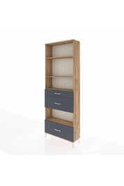 Arges Dolap 4 Raflı 3 Çekmeceli 88x30x243 Çam-Antrasit