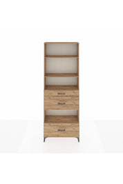 Arges Dolap 4 Raflı 3 Çekmeceli 88x30x243 Çam-Çam