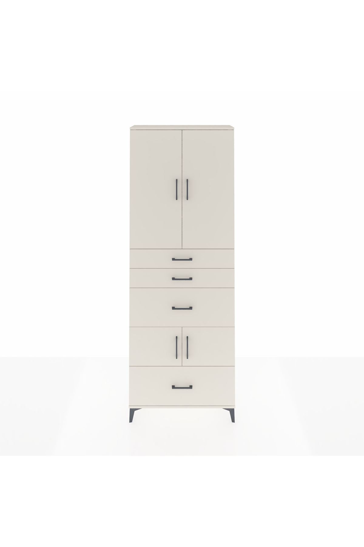 Arges Dolap 4 Raflı 4 Çekmeceli 4 Kapaklı 88x30x243 Aytaşı-Aytaşı