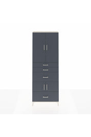 Arges Dolap 4 Raflı 4 Çekmeceli 4 Kapaklı 88x30x243 Aytaşı-Antrasit