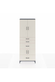 Arges Dolap 4 Raflı 4 Çekmeceli 4 Kapaklı 88x30x243 Antrasit-Aytaşı