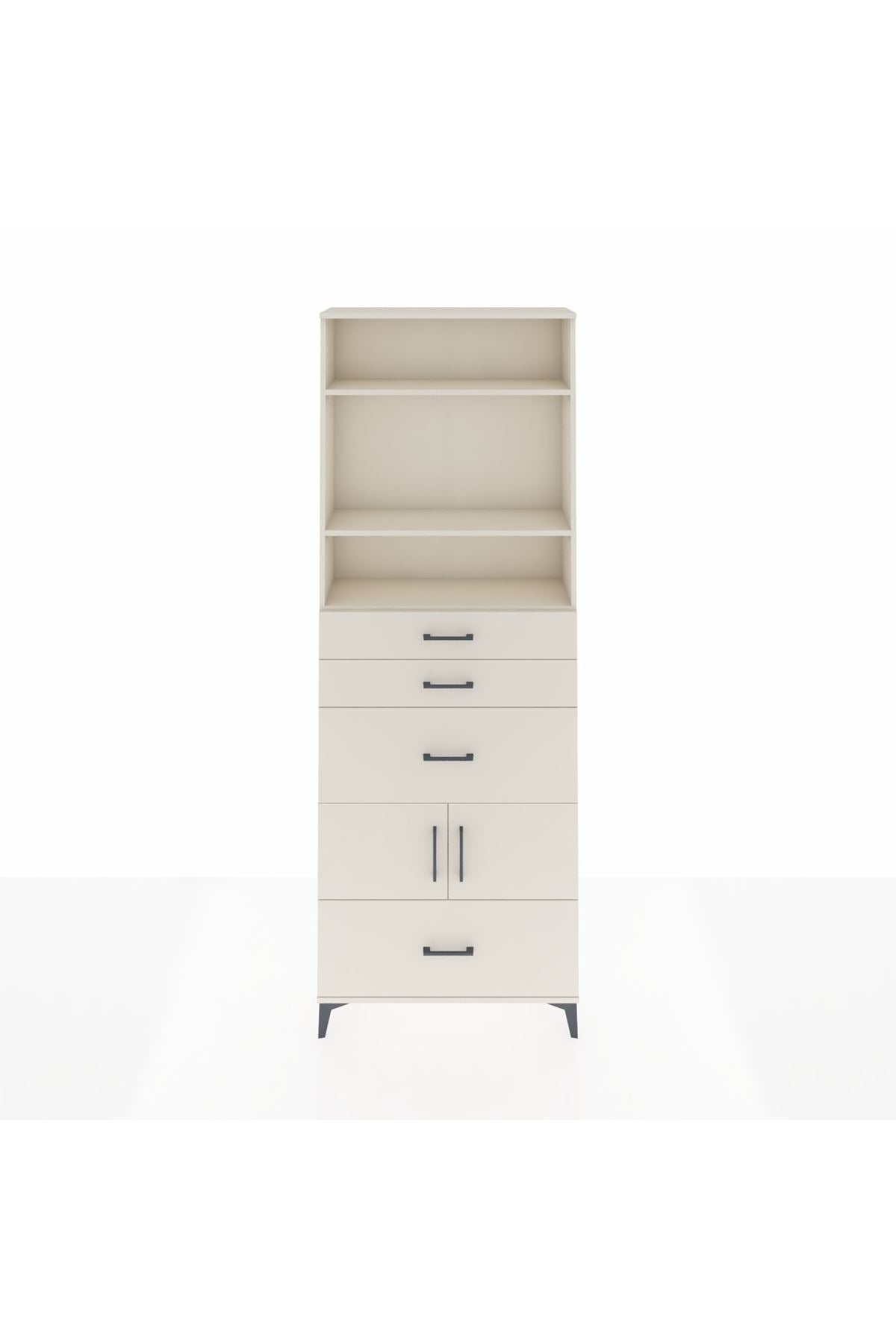 Arges Dolap 4 Raflı 4 Çekmeceli 2 Kapaklı 88x30x243 Aytaşı-Aytaşı