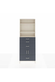 Arges Dolap 4 Raflı 4 Çekmeceli 2 Kapaklı 88x30x243 Aytaşı-Antrasit