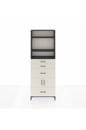 Arges Dolap 4 Raflı 4 Çekmeceli 2 Kapaklı 88x30x243 Antrasit-Aytaşı