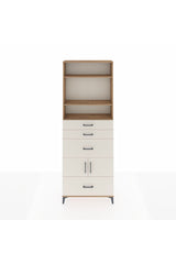 Arges Dolap 4 Raflı 4 Çekmeceli 2 Kapaklı 88x30x243