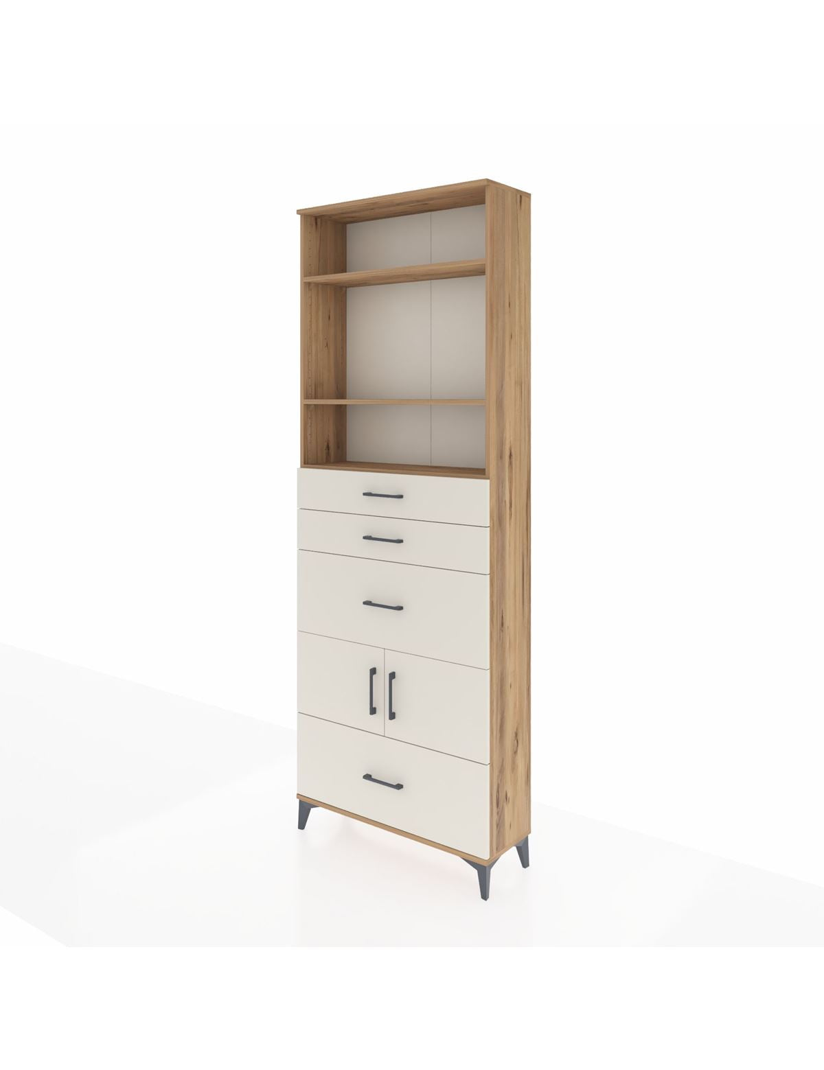 Arges Dolap 4 Raflı 4 Çekmeceli 2 Kapaklı 88x30x243 - S33M154V7A