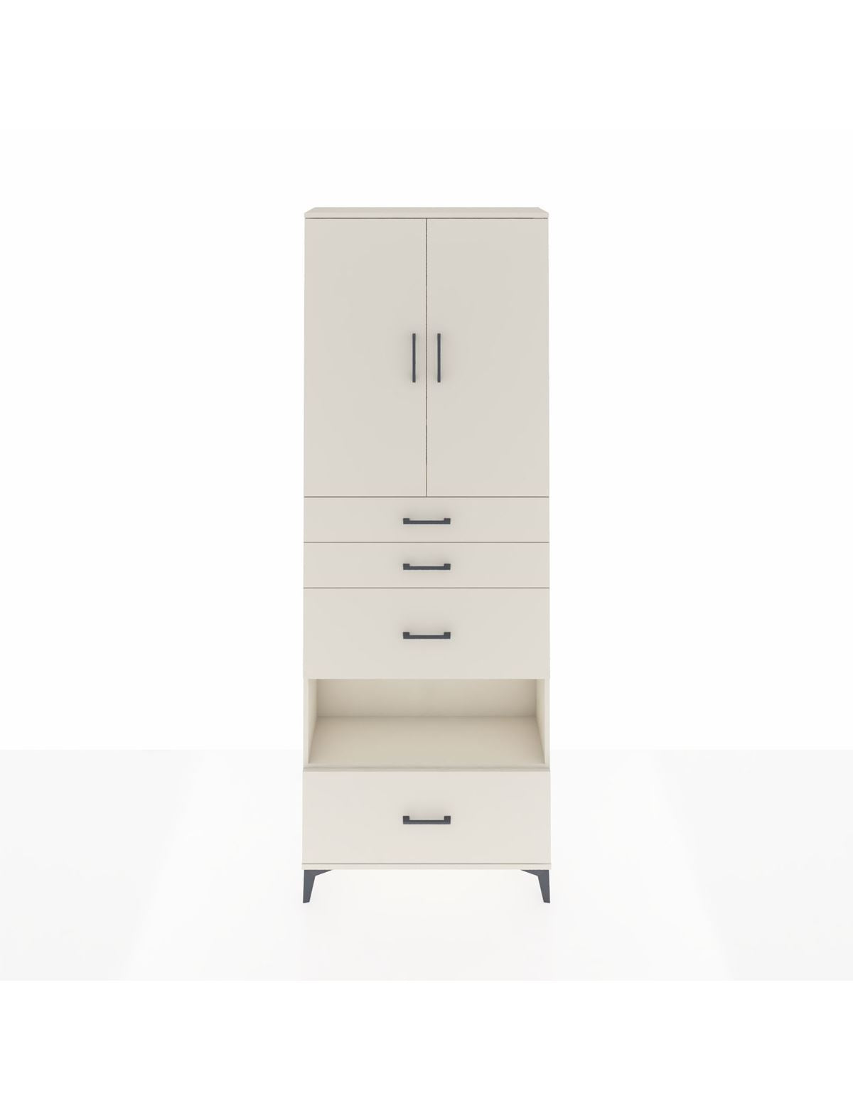 Arges Dolap 4 Raflı 4 Çekmeceli 2 Kapaklı 88x30x243 Aytaşı-Aytaşı