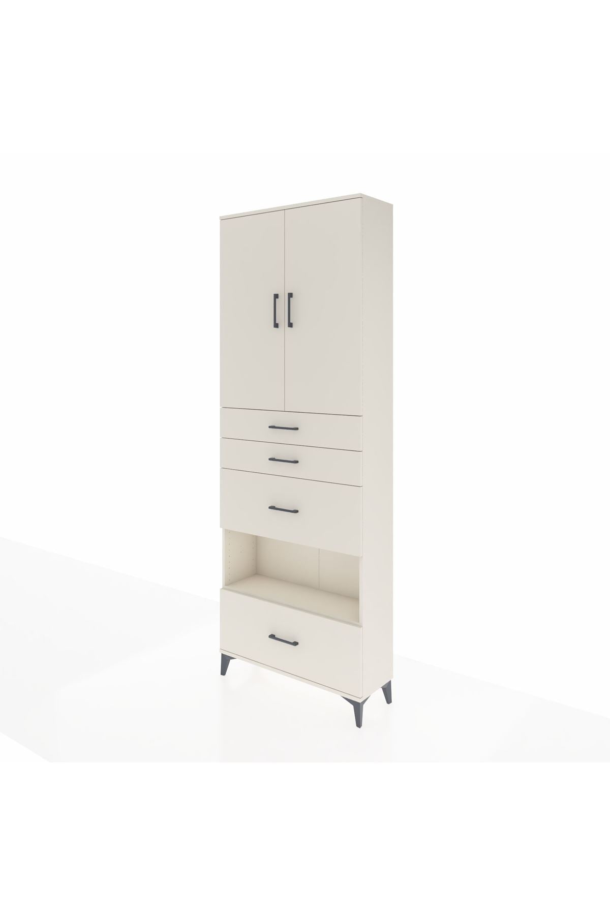 Arges Dolap 4 Raflı 4 Çekmeceli 2 Kapaklı 88x30x243 Aytaşı-Aytaşı