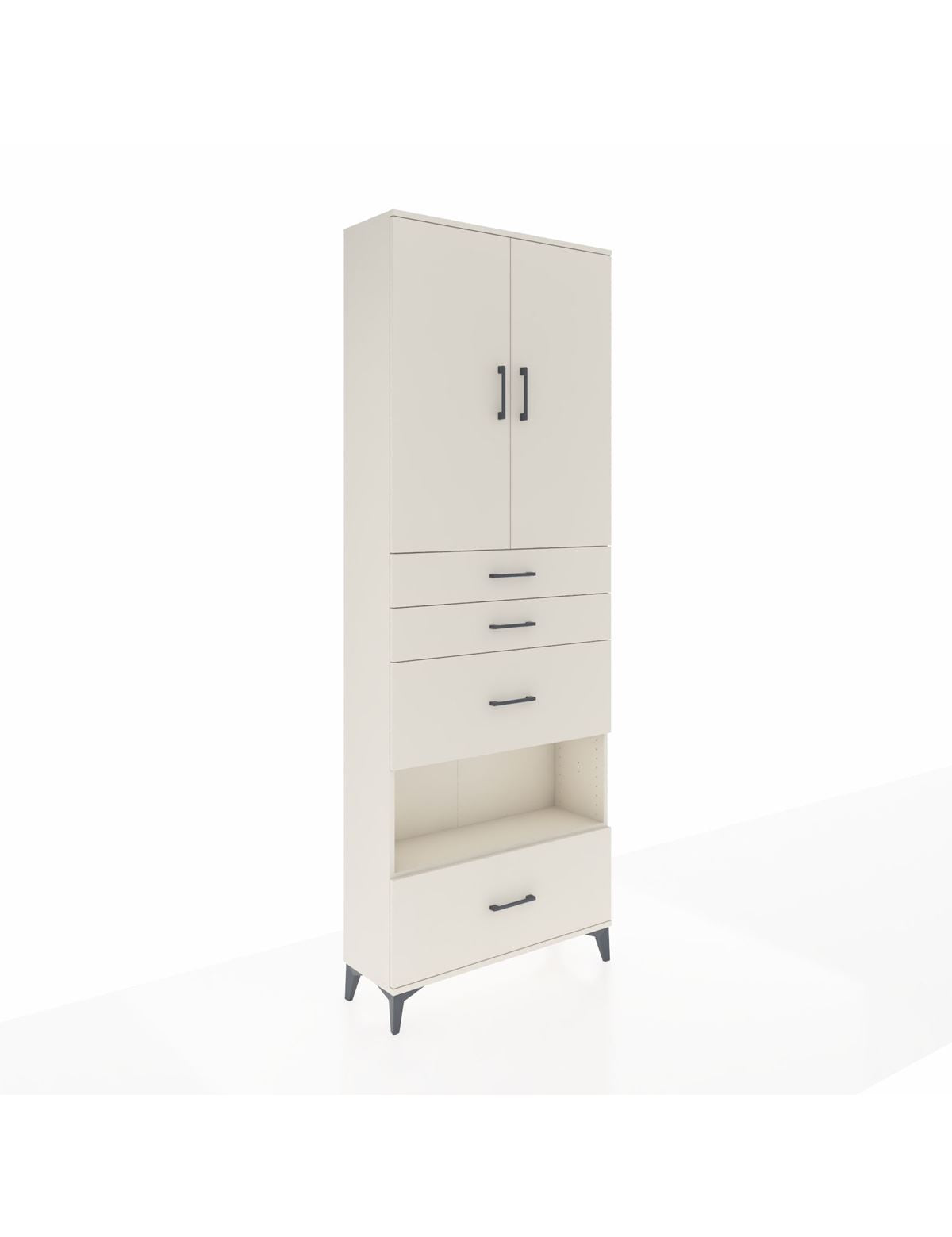 Arges Dolap 4 Raflı 4 Çekmeceli 2 Kapaklı 88x30x243 Aytaşı-Aytaşı