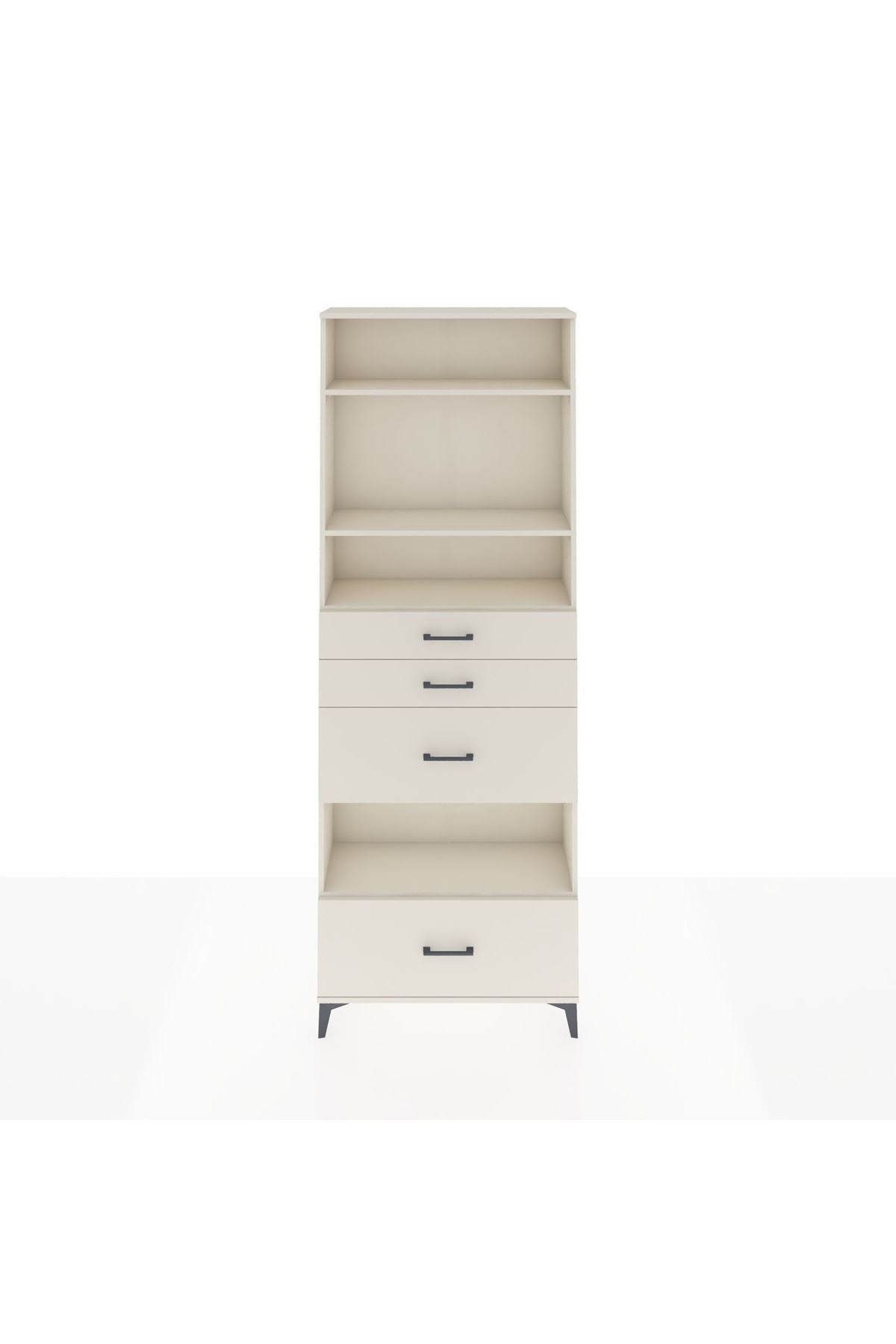 Arges Dolap 4 Raflı 4 Çekmeceli 88x30x243 Aytaşı-Aytaşı