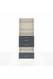 Arges Dolap 4 Raflı 4 Çekmeceli 88x30x243 Aytaşı-Antrasit