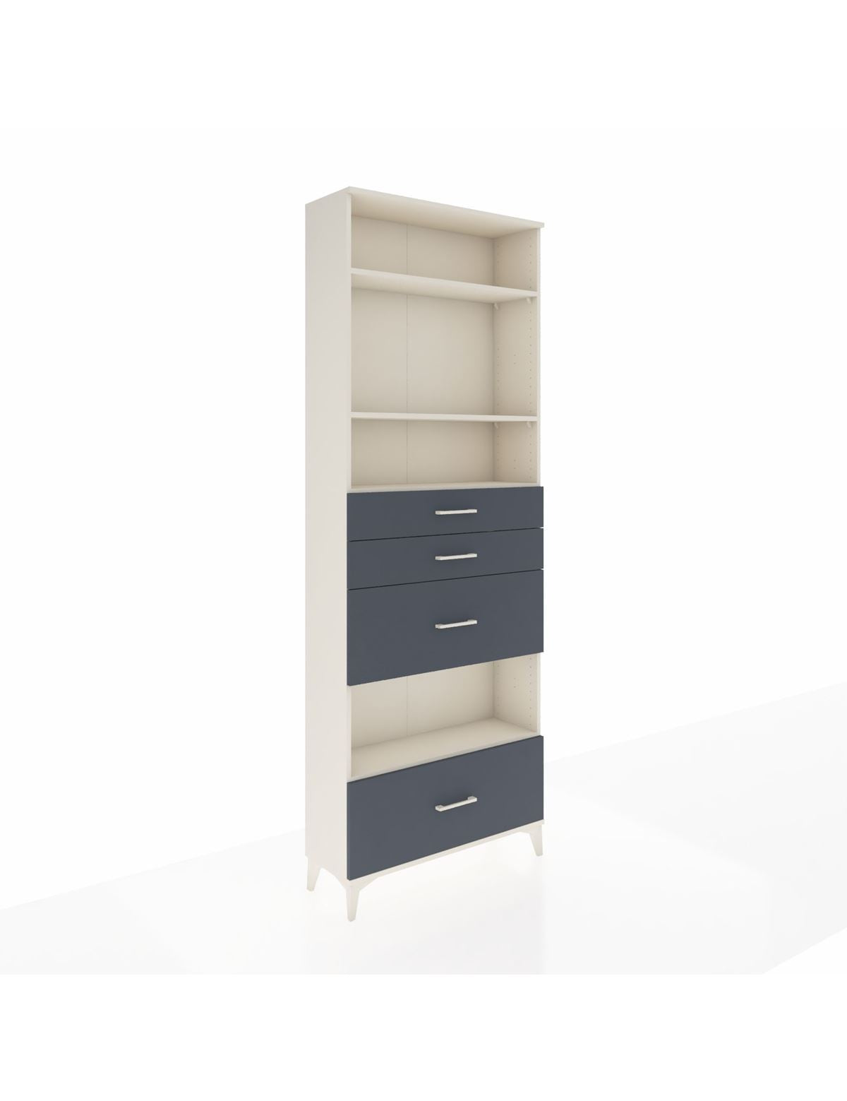 Arges Dolap 4 Raflı 4 Çekmeceli 88x30x243 Aytaşı-Antrasit