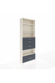 Arges Dolap 4 Raflı 4 Çekmeceli 88x30x243 Aytaşı-Antrasit