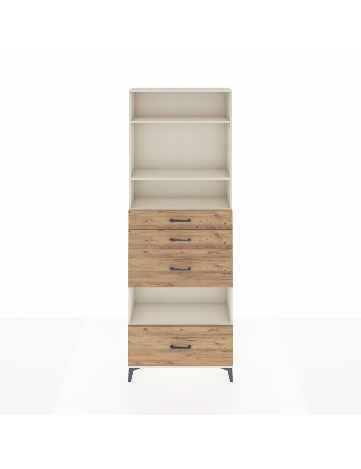 Arges Dolap 4 Raflı 4 Çekmeceli 88x30x243 Aytaşı-Çam