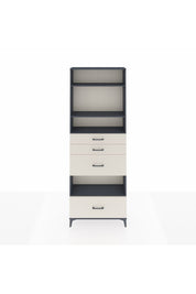 Arges Dolap 4 Raflı 4 Çekmeceli 88x30x243 Antrasit-Aytaşı