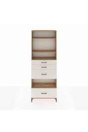 Arges Dolap 4 Raflı 4 Çekmeceli 88x30x243 Çam-Aytaşı