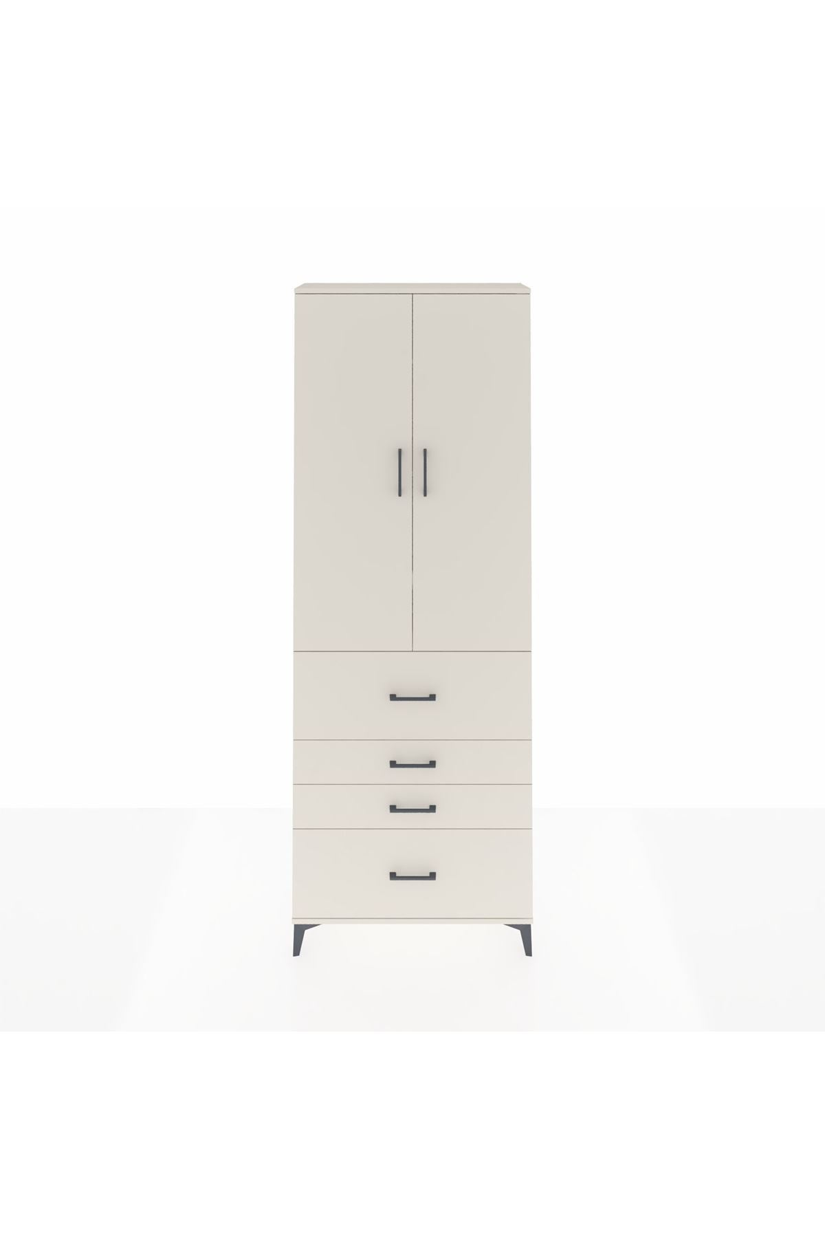 Arges Dolap 4 Raflı 4 Çekmeceli 2 Kapaklı 88x30x243 Aytaşı-Aytaşı