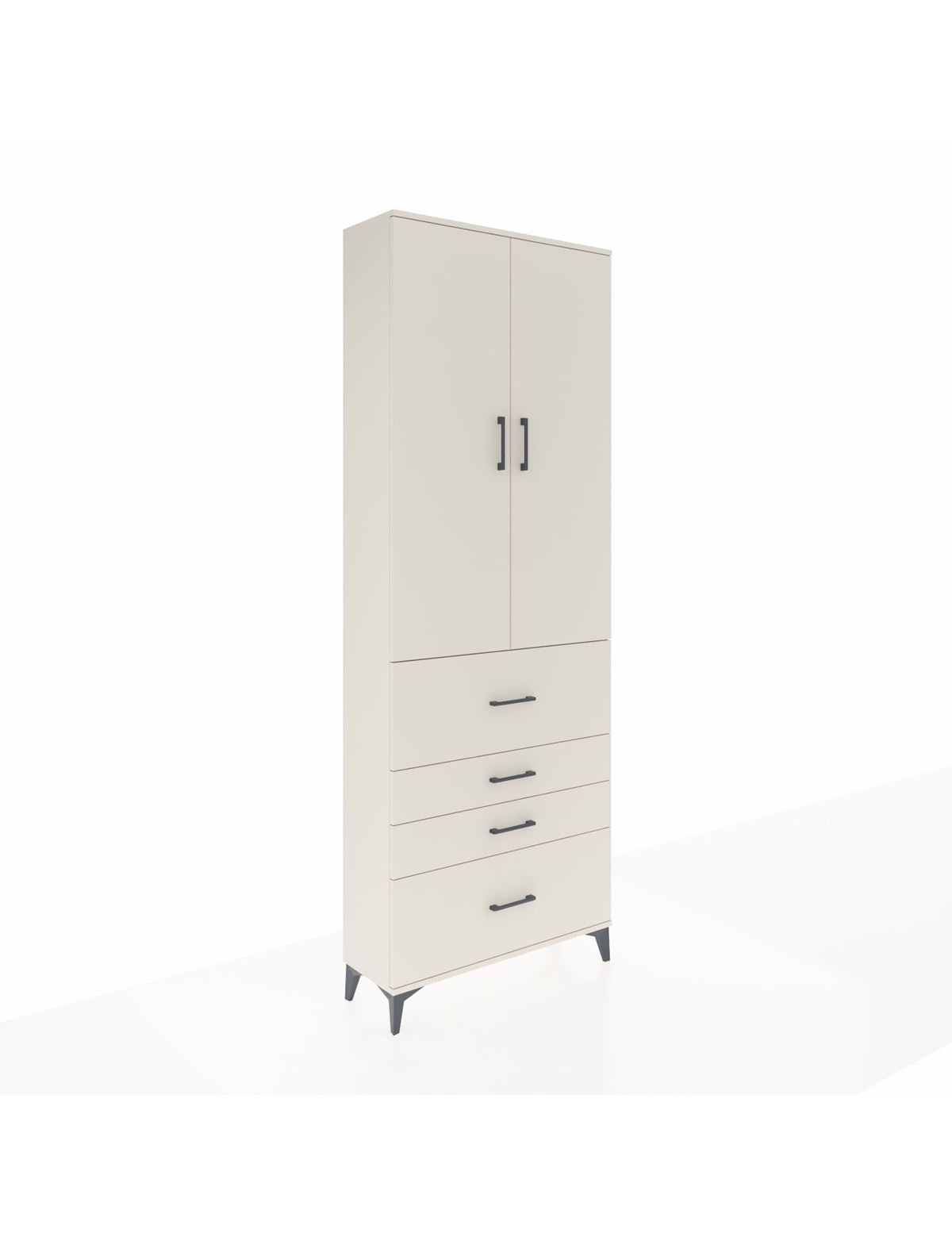 Arges Dolap 4 Raflı 4 Çekmeceli 2 Kapaklı 88x30x243 Aytaşı-Aytaşı