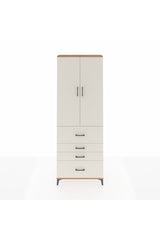 Arges Dolap 4 Raflı 4 Çekmeceli 2 Kapaklı 88x30x243