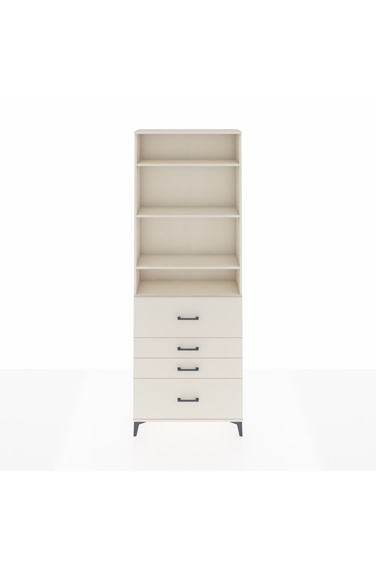 Arges Dolap 4 Raflı 4 Çekmeceli 88x30x243 Aytaşı-Aytaşı