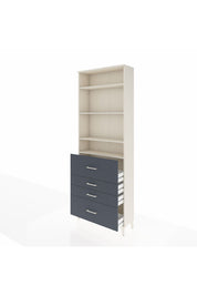 Arges Dolap 4 Raflı 4 Çekmeceli 88x30x243 Aytaşı-Antrasit