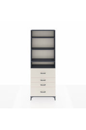 Arges Dolap 4 Raflı 4 Çekmeceli 88x30x243 Antrasit-Aytaşı