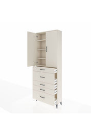 Arges Dolap 4 Raflı 5 Çekmeceli 2 Kapaklı 88x30x243 Aytaşı-Aytaşı