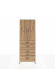 Arges Dolap 4 Raflı 5 Çekmeceli 2 Kapaklı 88x30x243 Aytaşı-Çam