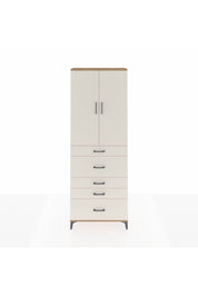 Arges Dolap 4 Raflı 5 Çekmeceli 2 Kapaklı 88x30x243 Çam-Aytaşı