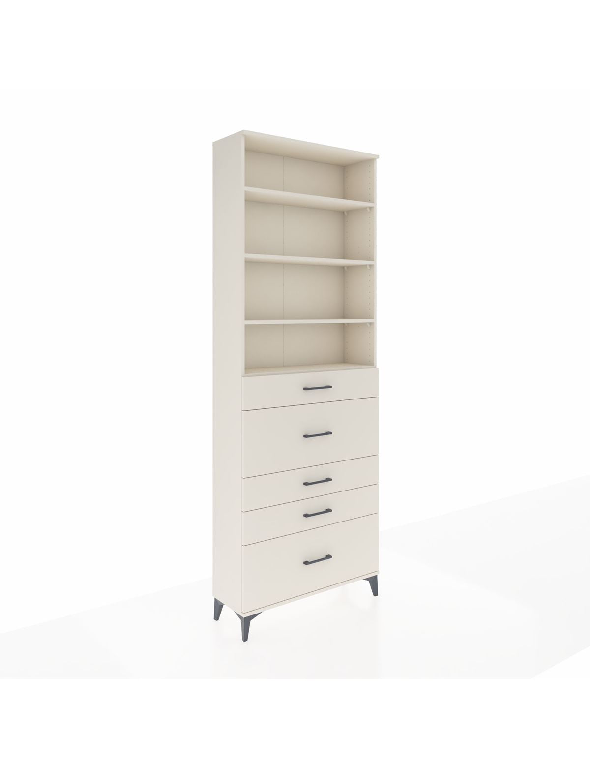 Arges Dolap 4 Raflı 5 Çekmeceli 88x30x243 Aytaşı-Aytaşı