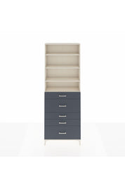 Arges Dolap 4 Raflı 5 Çekmeceli 88x30x243 Aytaşı-Antrasit