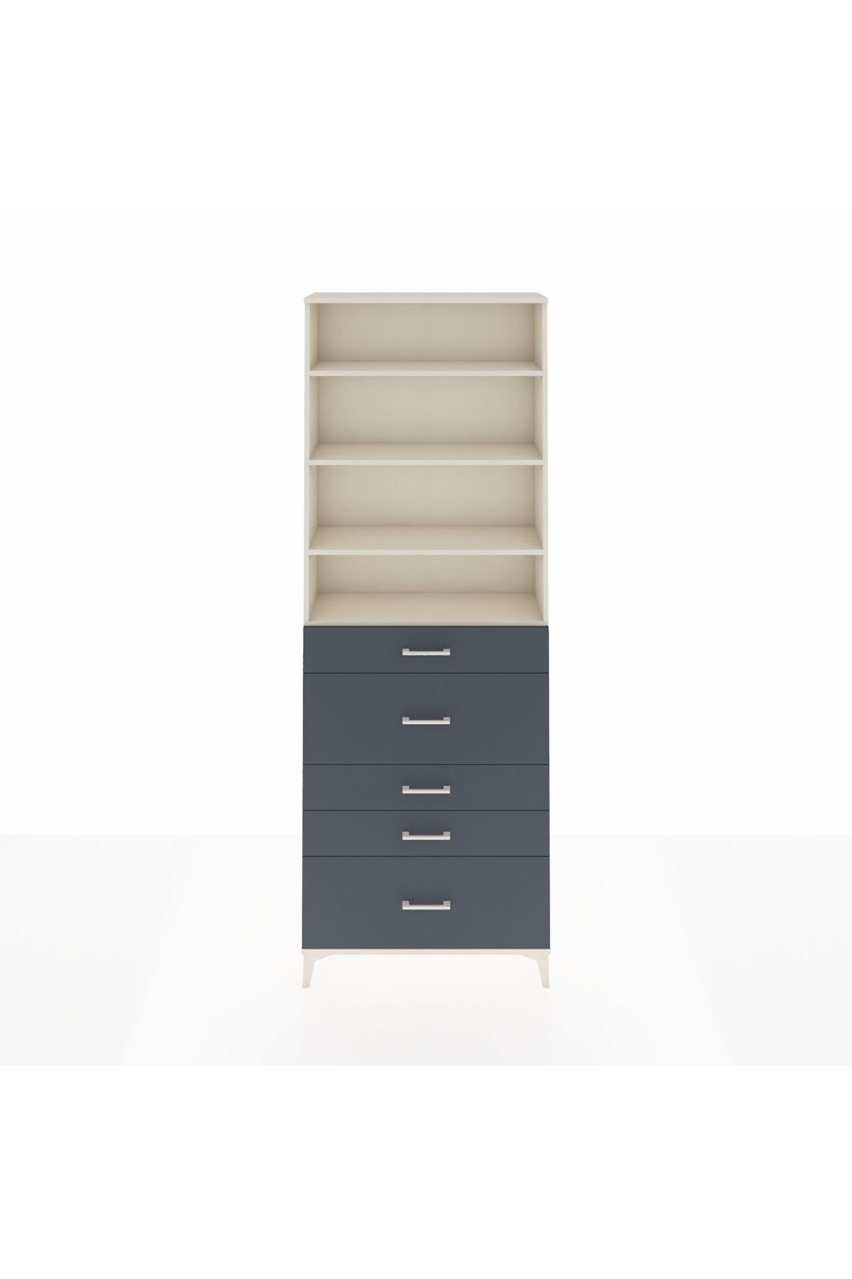 Arges Dolap 4 Raflı 5 Çekmeceli 88x30x243 - S33M160V2A