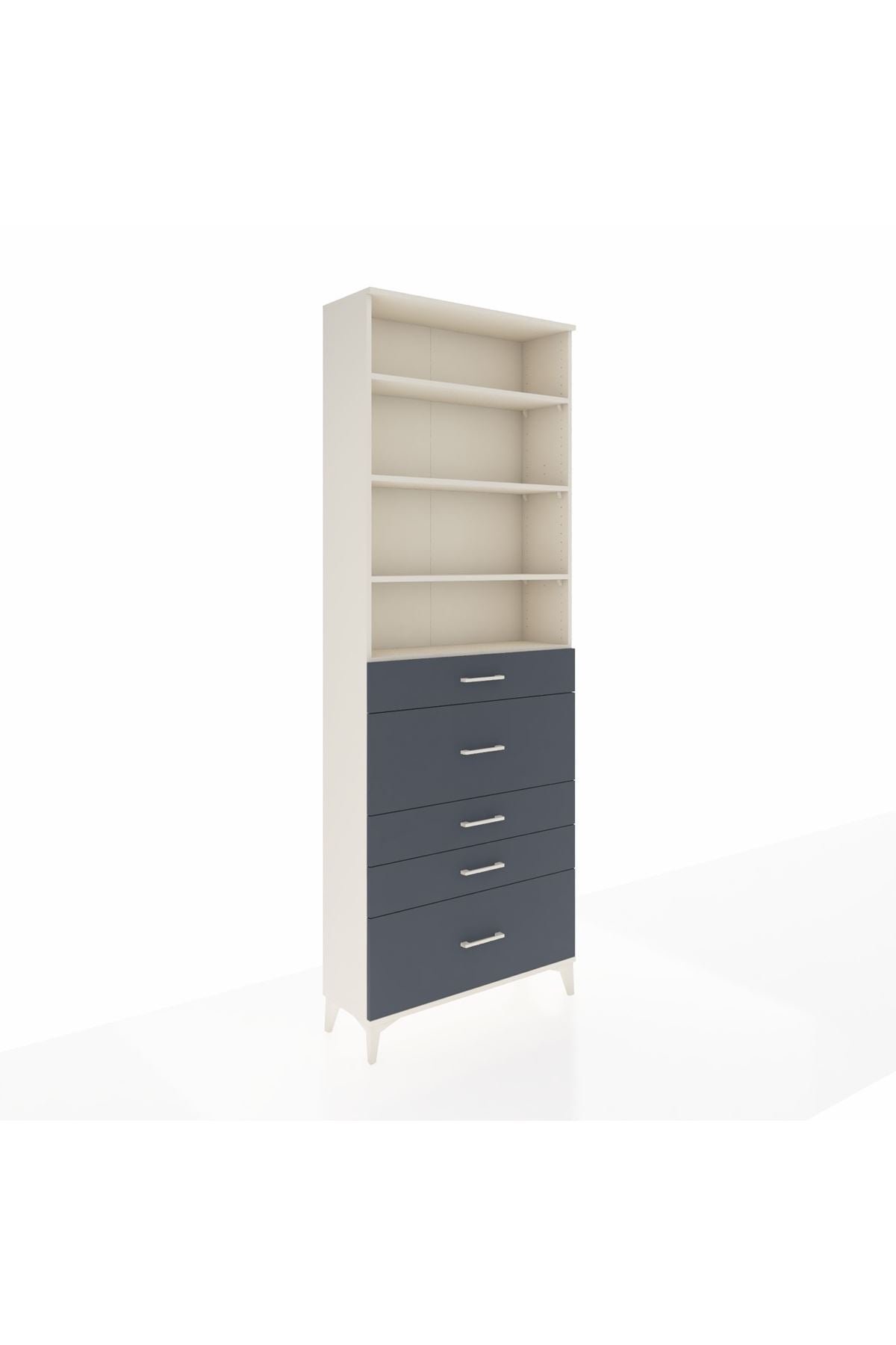 Arges Dolap 4 Raflı 5 Çekmeceli 88x30x243 - S33M160V2A