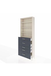 Arges Dolap 4 Raflı 5 Çekmeceli 88x30x243 Aytaşı-Antrasit