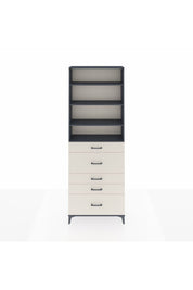 Arges Dolap 4 Raflı 5 Çekmeceli 88x30x243 Antrasit-Aytaşı