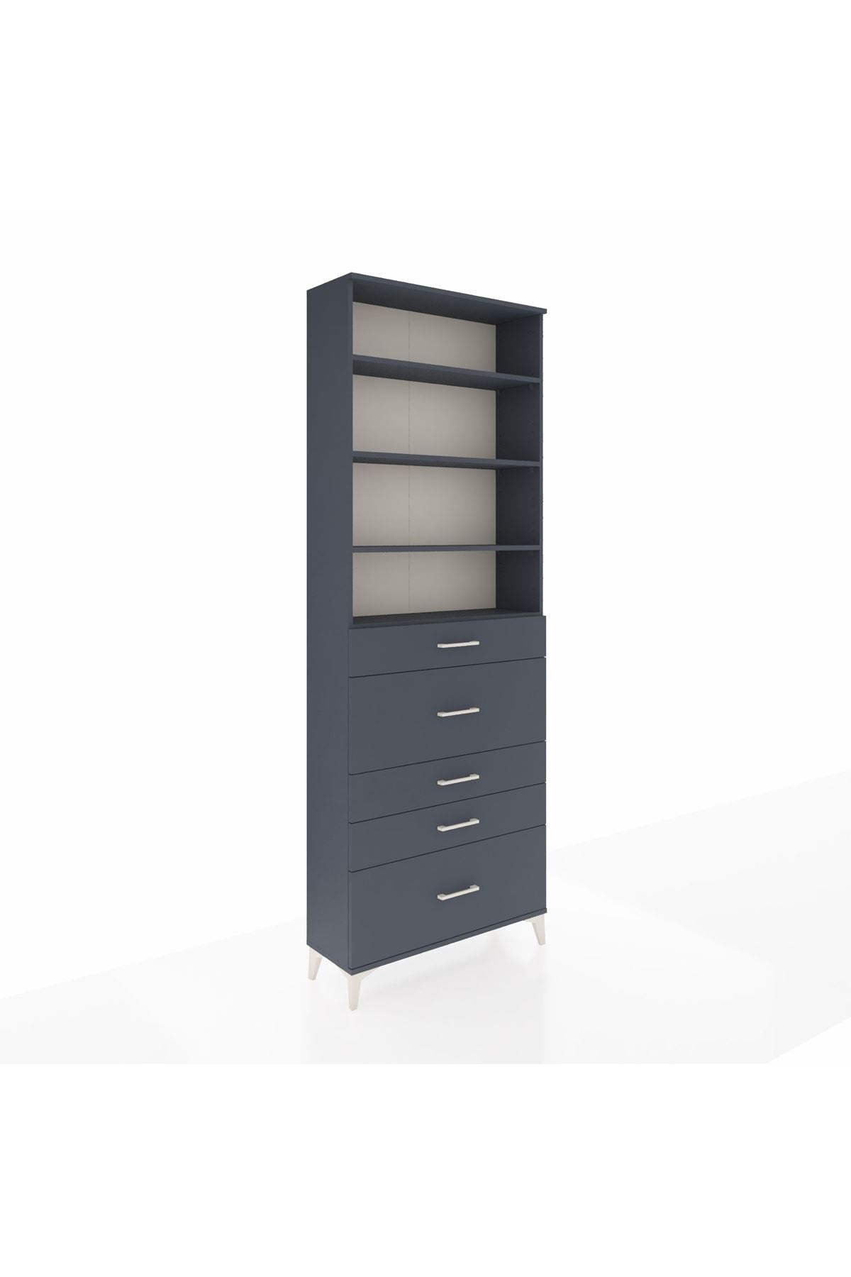 Arges Dolap 4 Raflı 5 Çekmeceli 88x30x243 - S33M160V5A