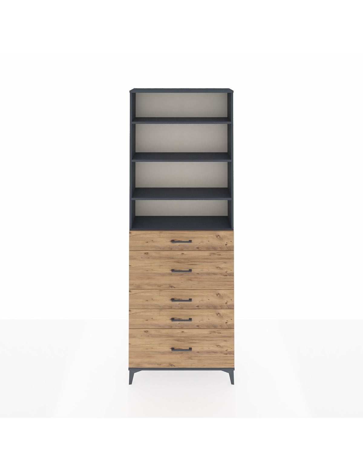 Arges Dolap 4 Raflı 5 Çekmeceli 88x30x243 - S33M160V6A