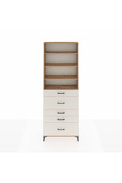 Arges Dolap 4 Raflı 5 Çekmeceli 88x30x243 Çam-Aytaşı