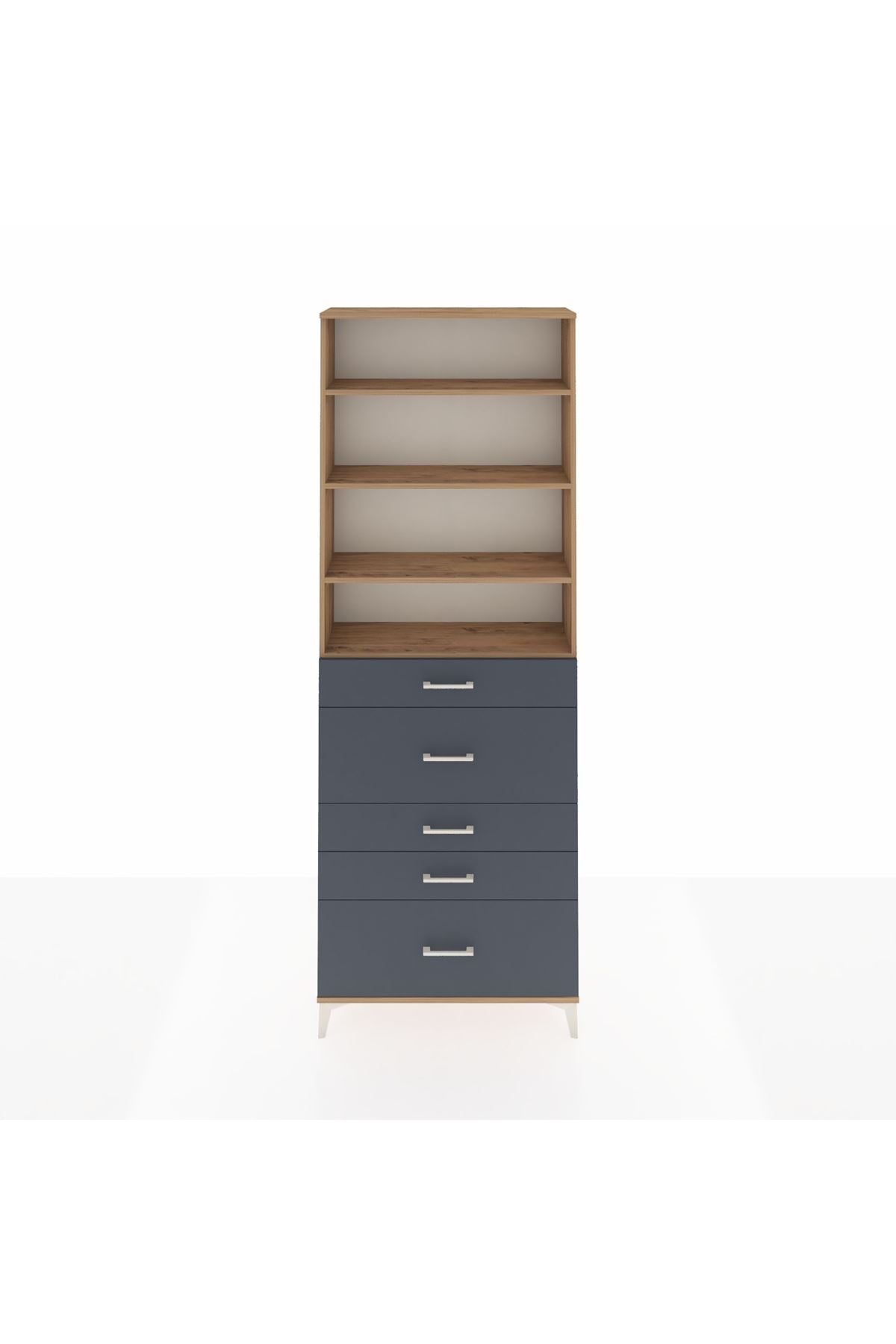 Arges Dolap 4 Raflı 5 Çekmeceli 88x30x243 - S33M160V8A