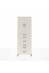 Arges Dolap 3 Raflı 6 Çekmeceli 2 Kapaklı 88x30x243