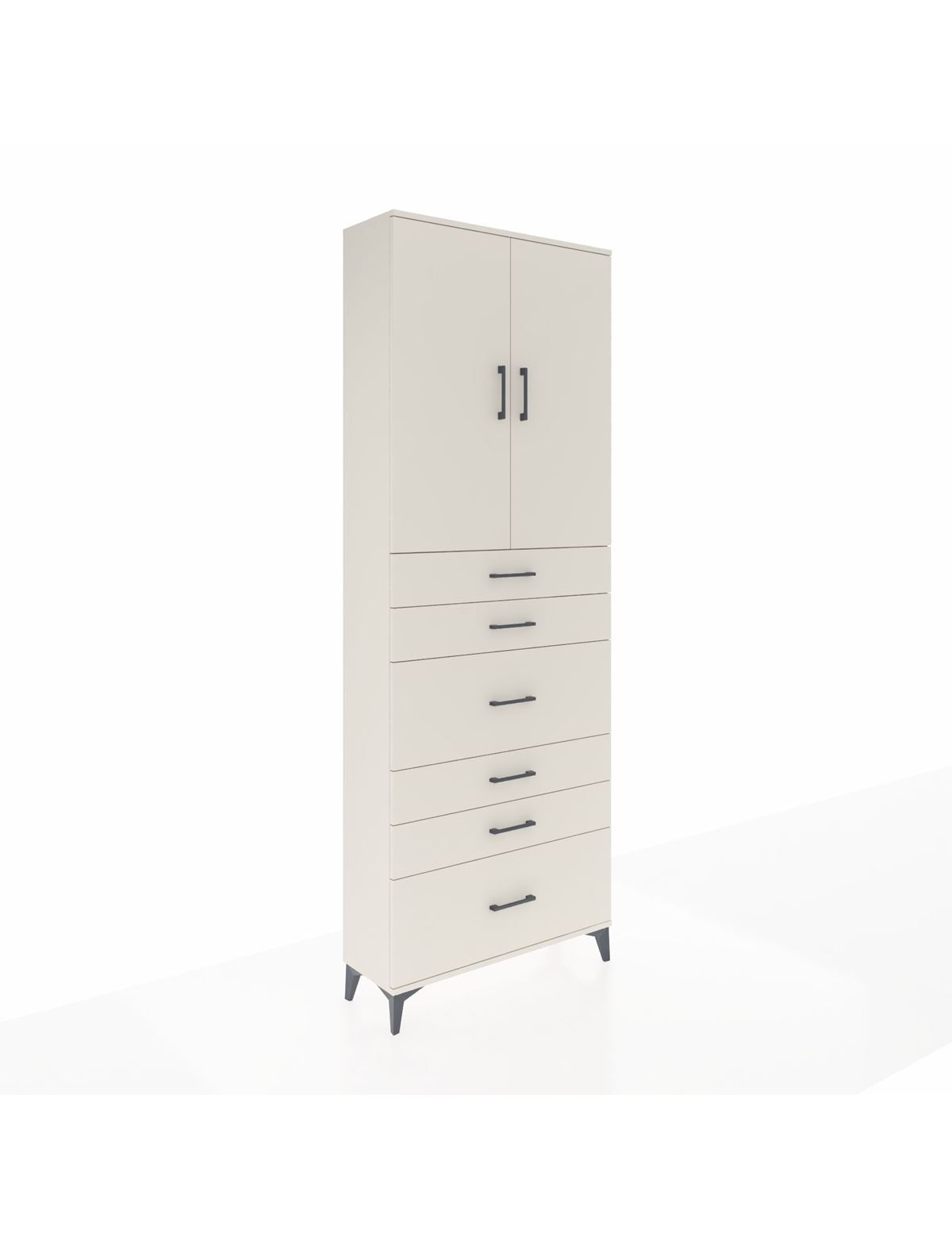 Arges Dolap 3 Raflı 6 Çekmeceli 2 Kapaklı 88x30x243 Aytaşı-Aytaşı