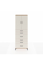 Arges Dolap 3 Raflı 6 Çekmeceli 2 Kapaklı 88x30x243 Çam-Aytaşı